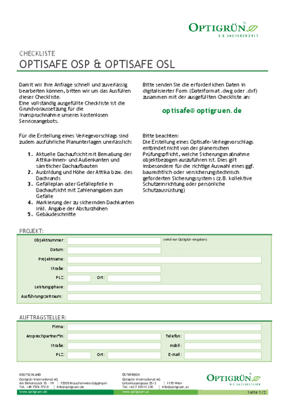 Checkliste Absturzsicherungssystem Optisafe OSL & OSP (pdf)